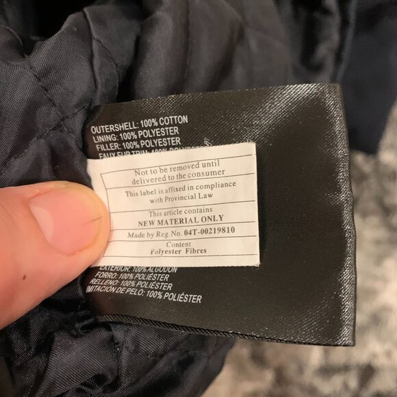 Collection B Parka hooded size XL black Jacket - Picture 4 of 6